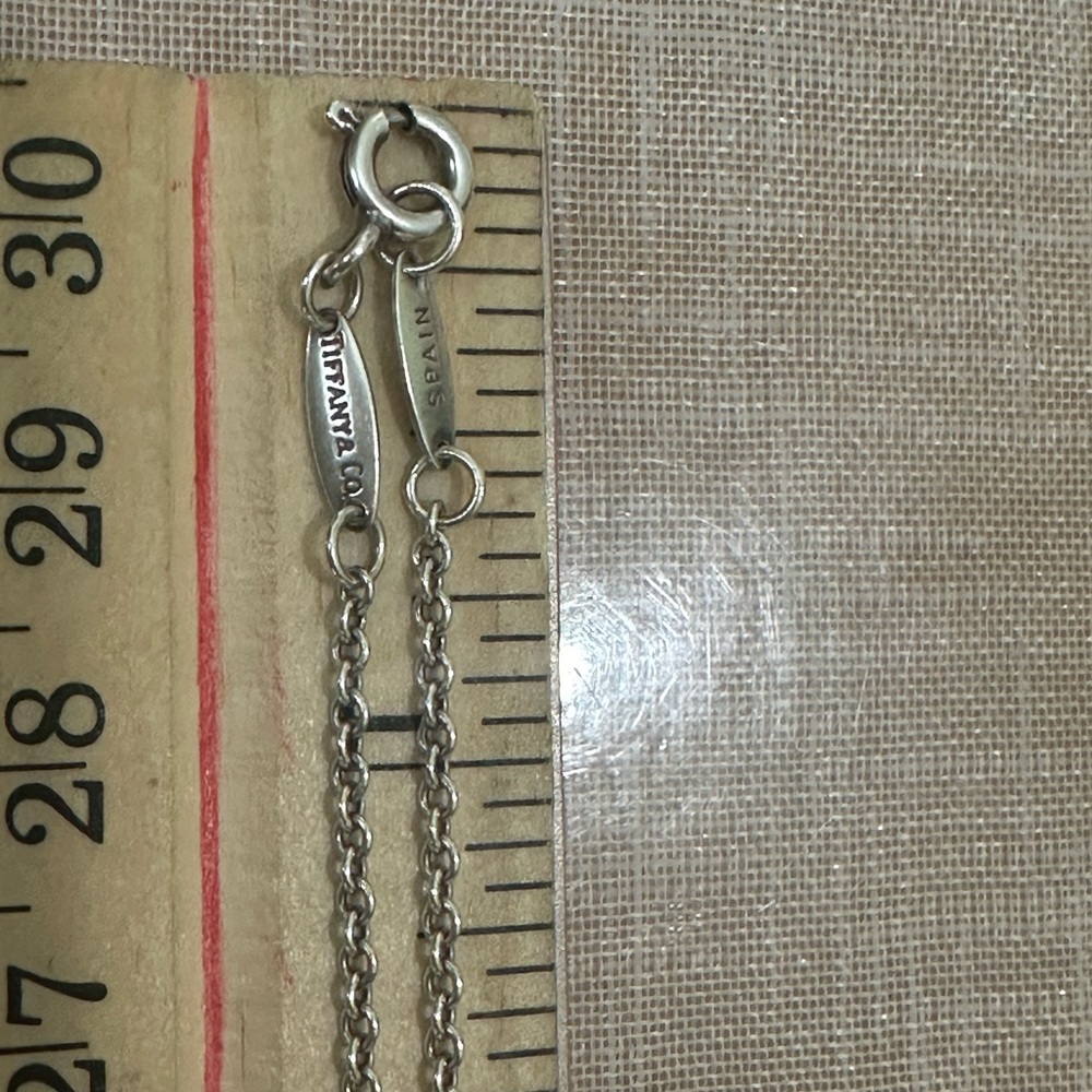 🩵 TIFFANY & CO 🩵OPEN HEART PENDANT STERLING SILVER AND 18K GOLD - Picture 11 of 14